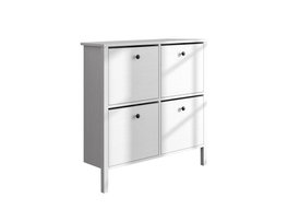 Hanah Home Armario para Zapatos Madera y Blanco